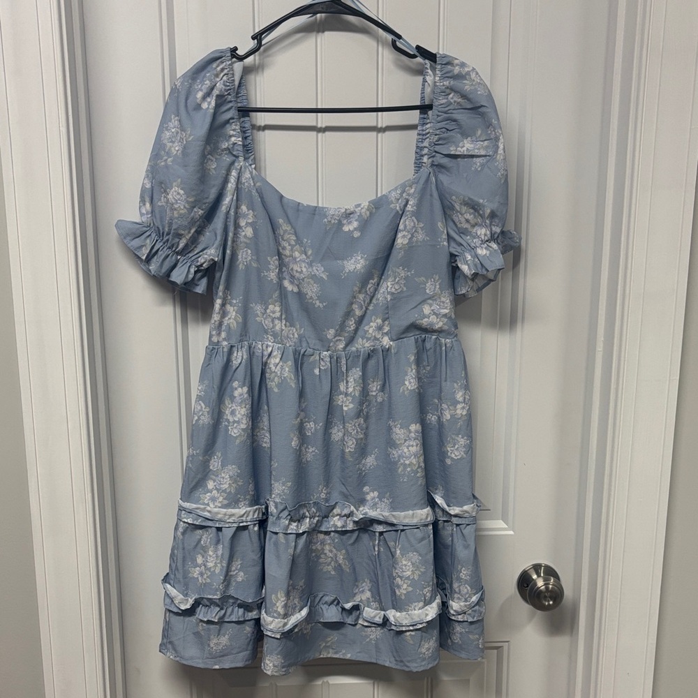Altar'd State Light Blue Floral Dress